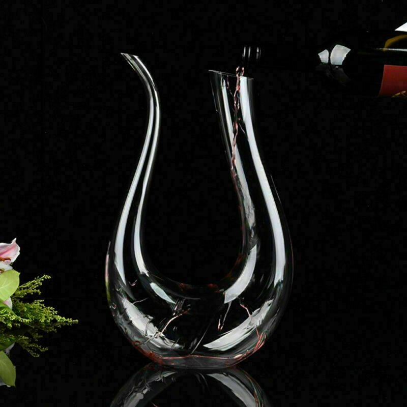 Crystal U-shaped 1500ml Wine Decanter - Everyonesbroke.com