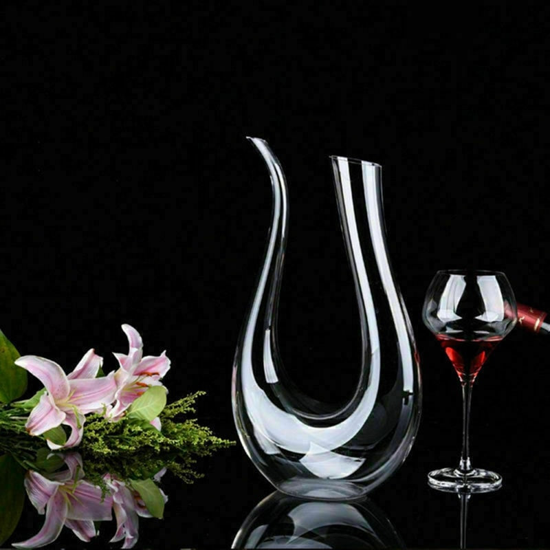 Crystal U-shaped 1500ml Wine Decanter - Everyonesbroke.com