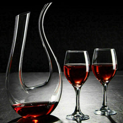 Crystal U-shaped 1500ml Wine Decanter - Everyonesbroke.com