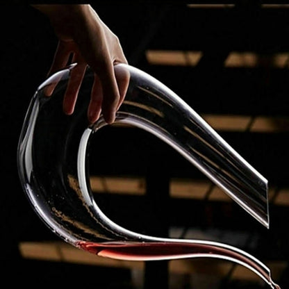 Crystal U-shaped 1500ml Wine Decanter - Everyonesbroke.com
